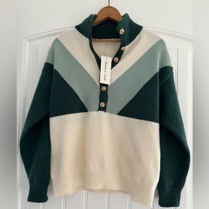 Easyclothes Green and Ecru Neve Sweater. Current item on their website!